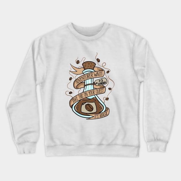 Magic Coffee Potion Crewneck Sweatshirt by Glassstaff